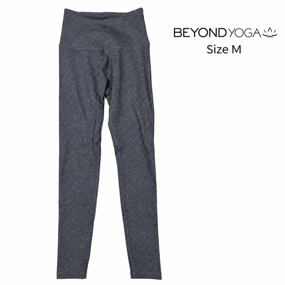Beyond Yoga Spacedye High Waist Long Leggings M Charcoal Gray Made USA 28"